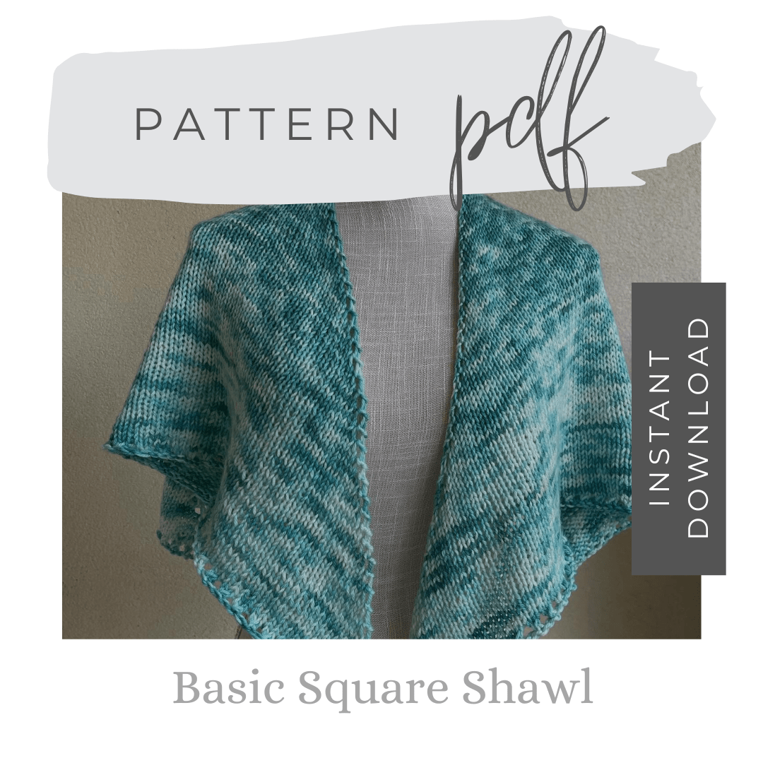 Mountaintop Yarn Basic Square Shawl - Digital Pattern Needlecraft Patterns