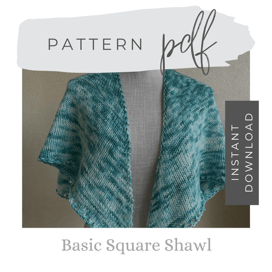 Mountaintop Yarn Basic Square Shawl - Digital Pattern Needlecraft Patterns