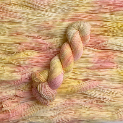 Mountaintop Yarn Bisque Fingering Pink Lemonade Yarn