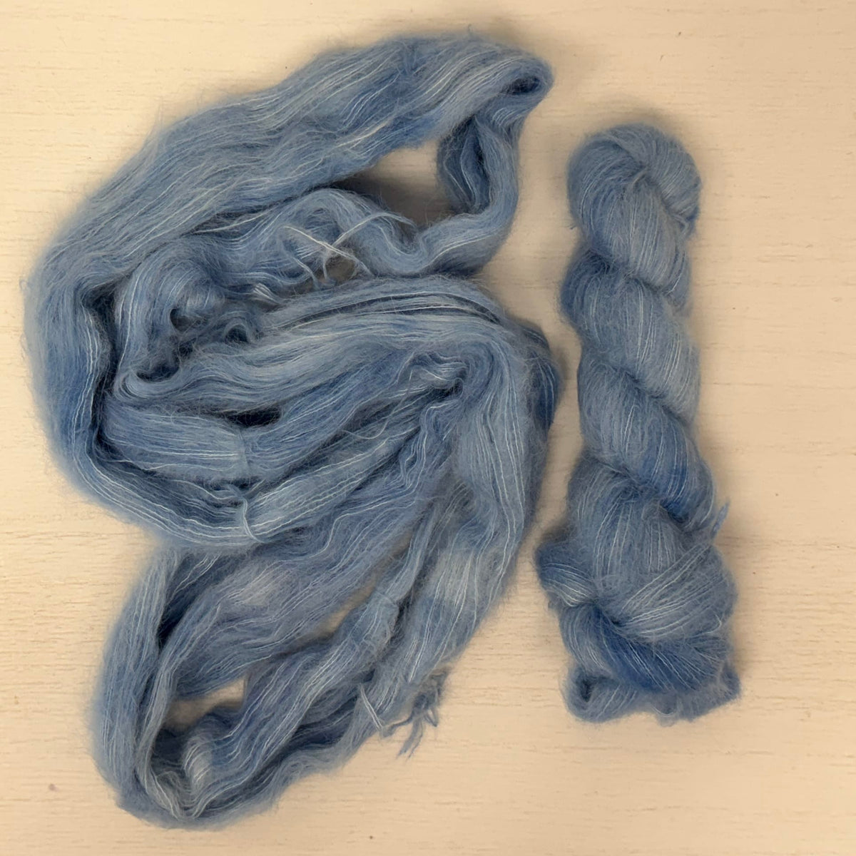 Mountaintop Yarn Blue Suede Shoes Baby Suri Silk Mohair Yarn