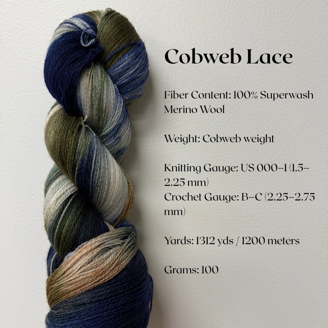 Mountaintop Yarn Cobweb Lace Peacock Yarn