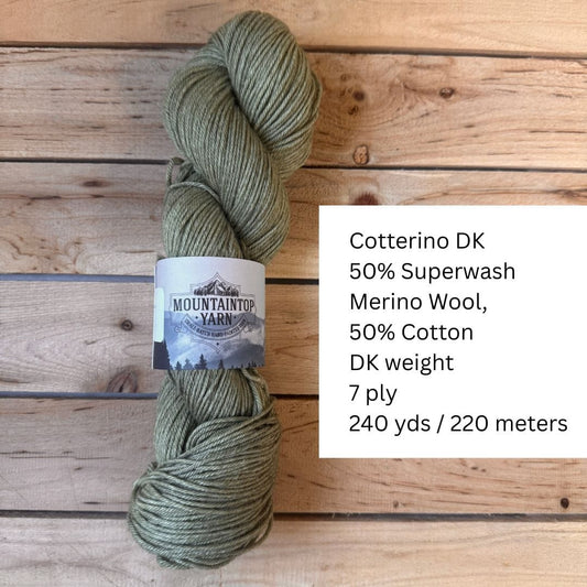 Mountaintop Yarn Cotterino DK Just This Batch - Avocado Yarn