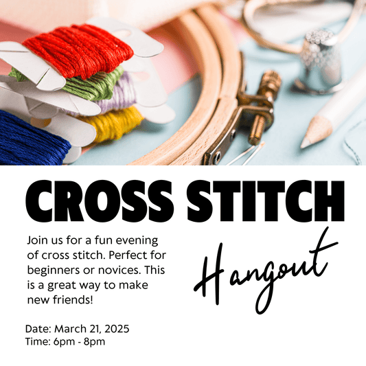 Mountaintop Yarn Cross Stitch Hangout - Bluffton Location Class