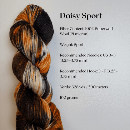 Mountaintop Yarn Daisy Sport Calico Yarn
