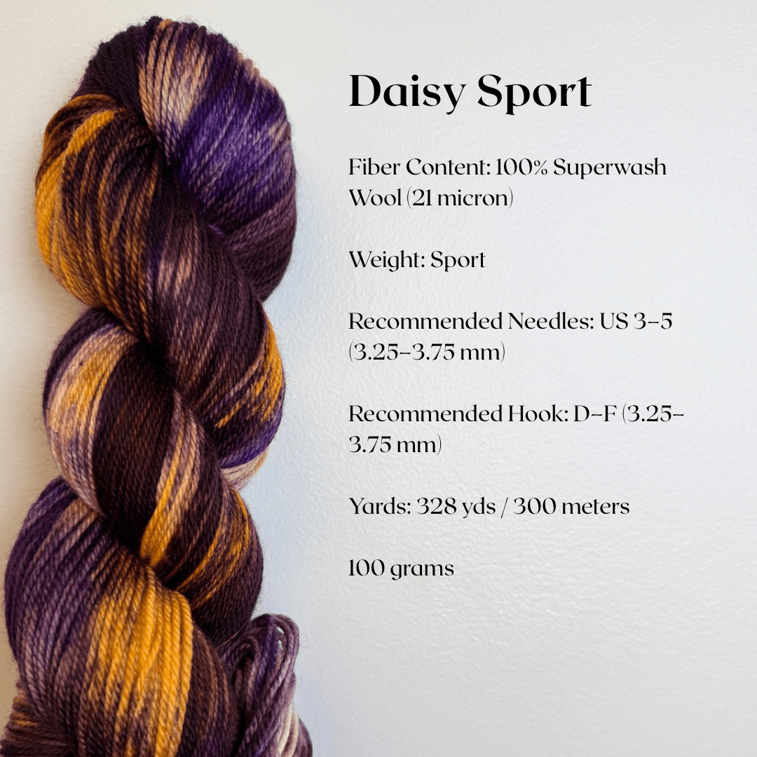 Mountaintop Yarn Daisy Sport Fall Leaves Yarn