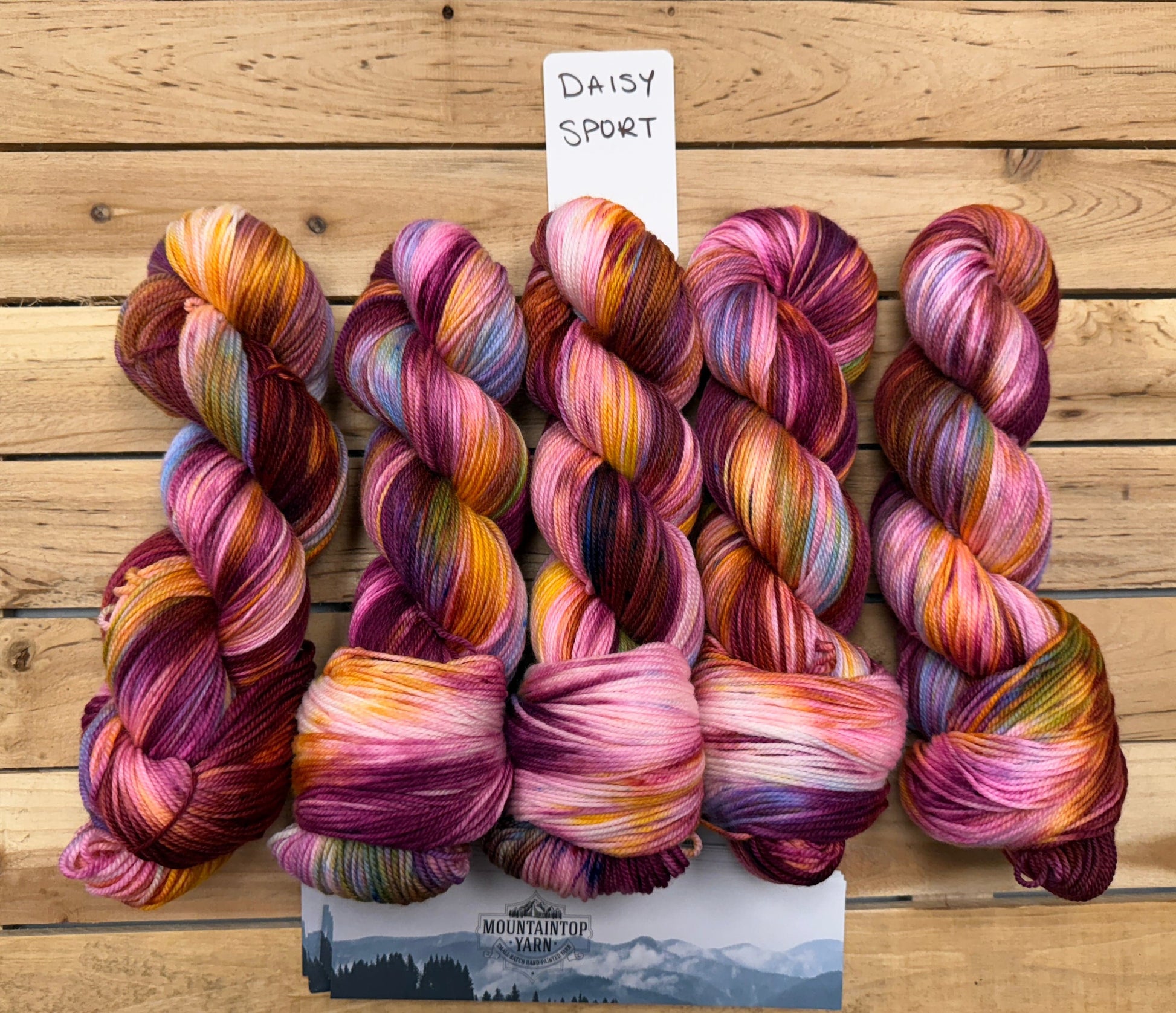 Mountaintop Yarn Daisy Sport Glass Gem Corn Yarn