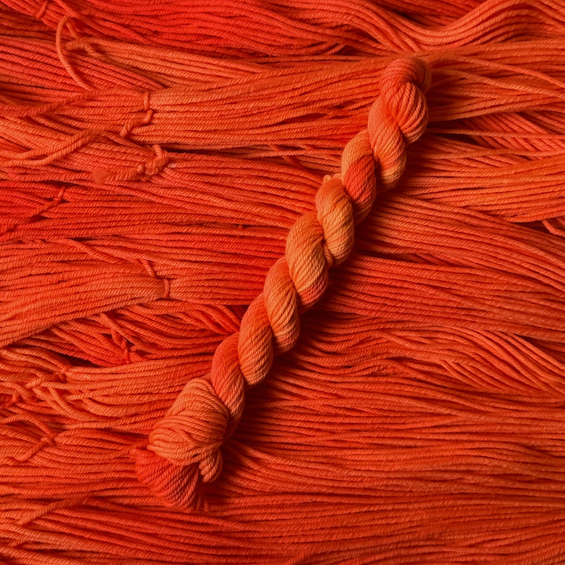 Mountaintop Yarn Electric Tangerine - 20g Mini Skein - DK Yarn