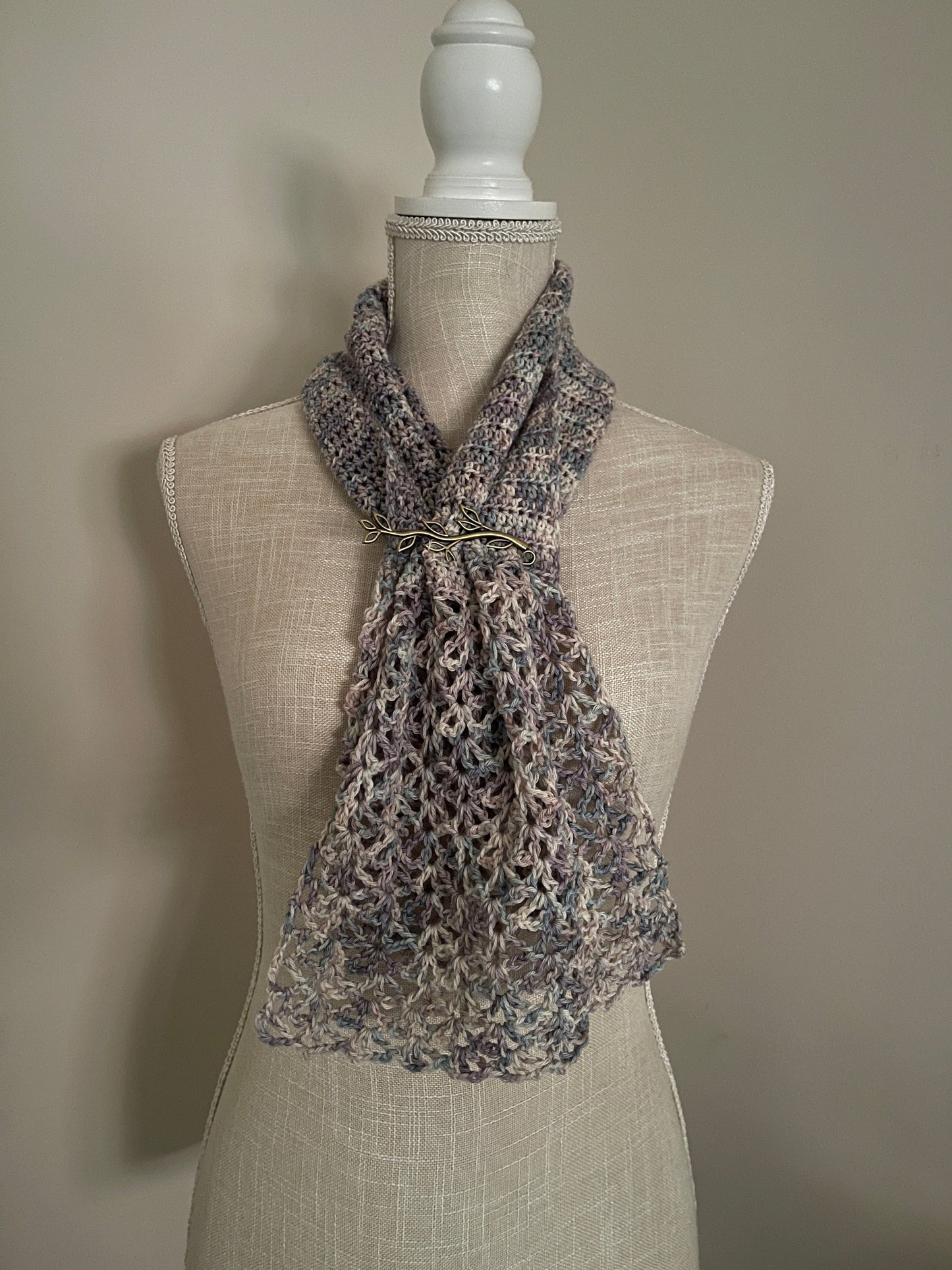 Mountaintop Yarn French Scarf Crochet Pattern Needlecraft Patterns