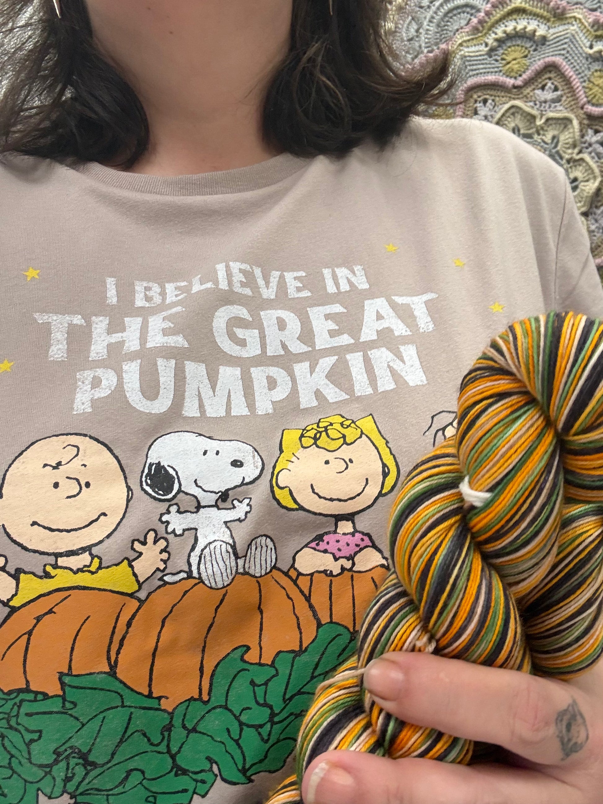 Mountaintop Yarn I Believe in the Great Pumpkin - Self Striping Sock Yarn Yarn