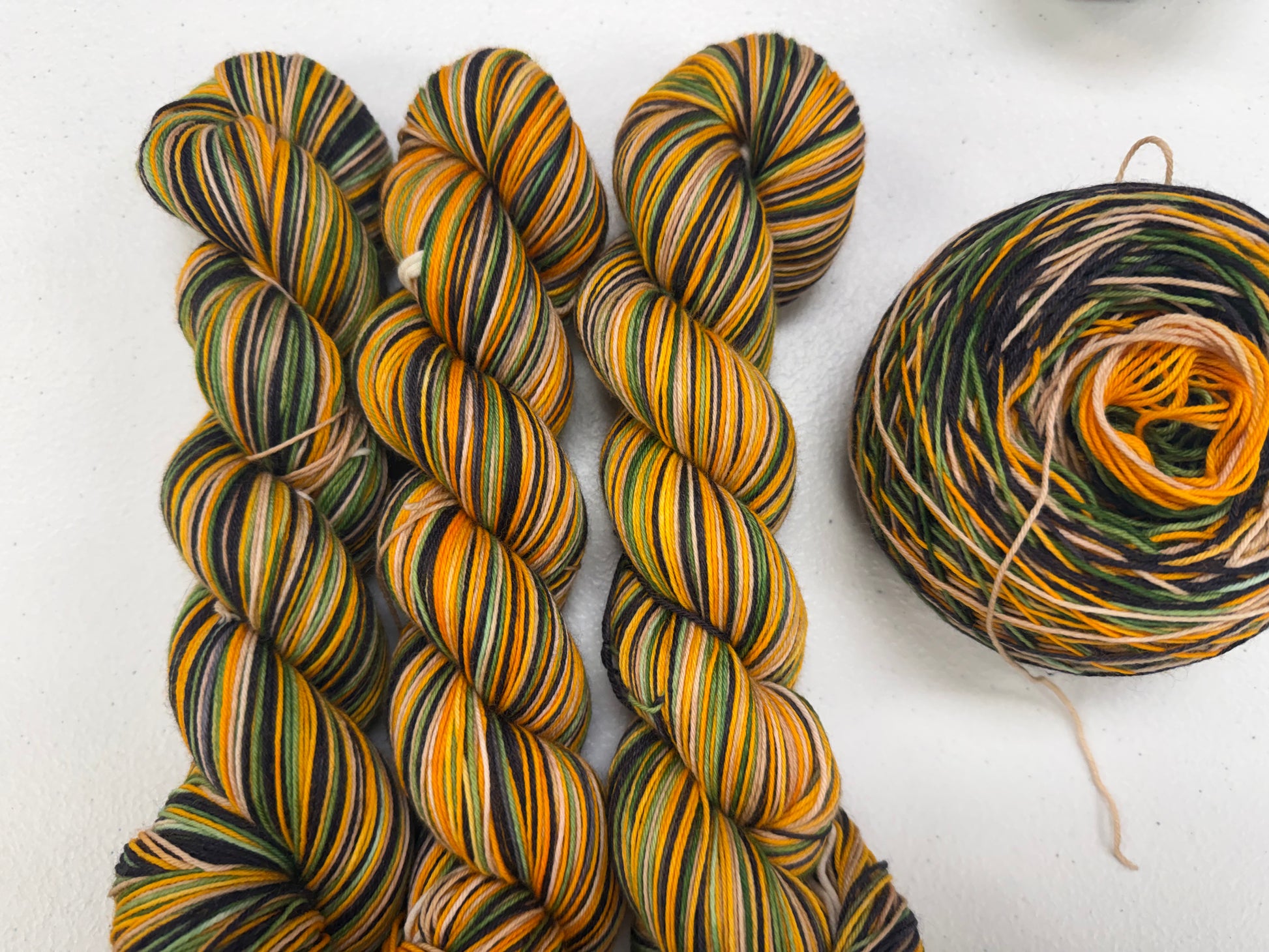Mountaintop Yarn I Believe in the Great Pumpkin - Self Striping Sock Yarn Yarn