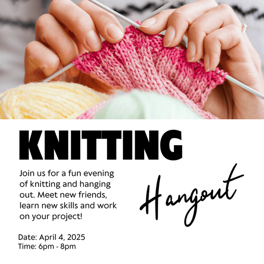 Mountaintop Yarn Knitting Hangout - Bluffton Location Class