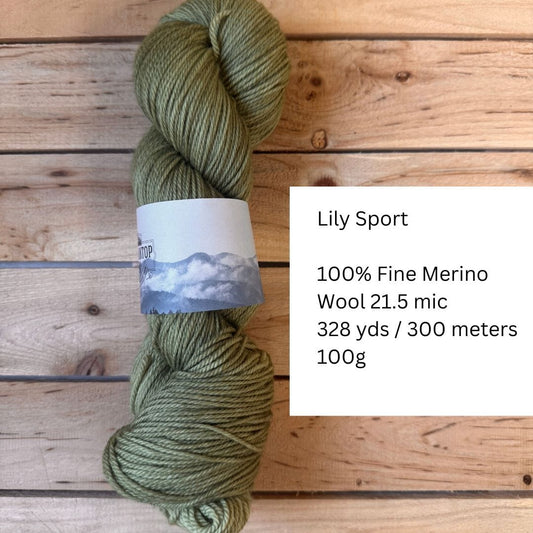 Mountaintop Yarn Lily Sport Just This Batch - Avocado Yarn