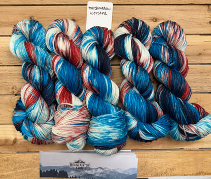 Mountaintop Yarn Marshmallow Select Worsted Rocket Pop Yarn
