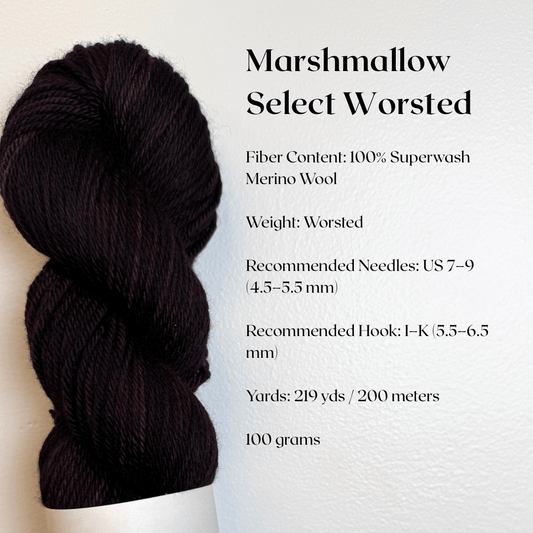 Mountaintop Yarn Marshmallow Select Worsted Witch's Wine Yarn