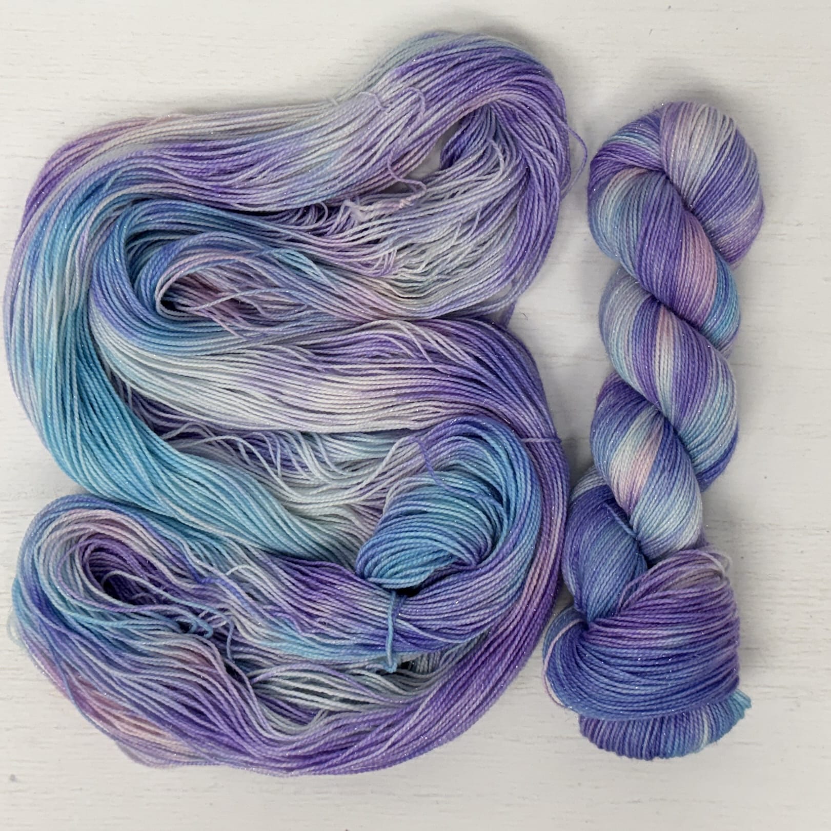 Mountaintop Yarn Mermaid Hair Silver Glitter Sock Yarn