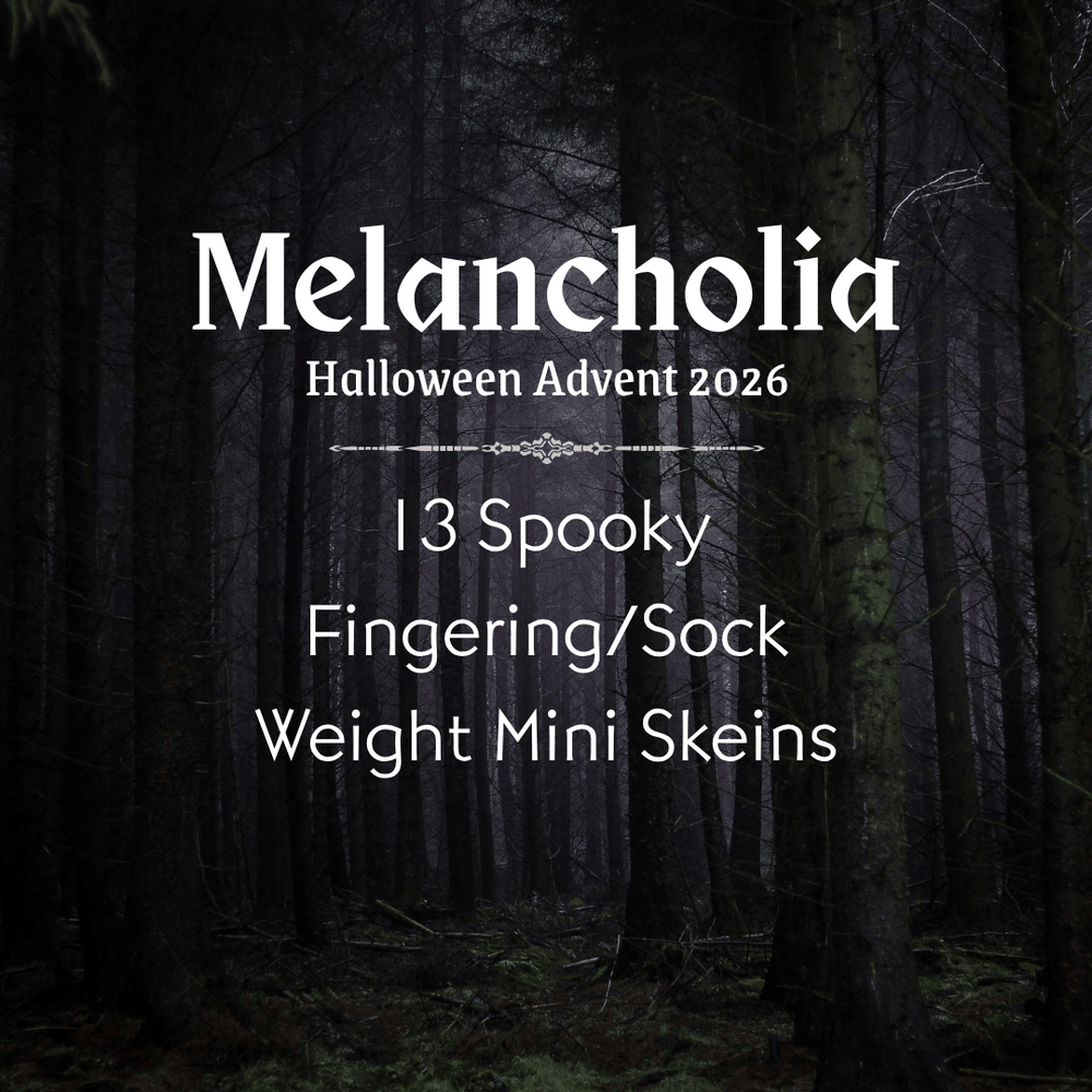 Mountaintop Yarn Minis Melancholia Halloween Advent | 13 Fingering/Sock Mini Skeins Yarn
