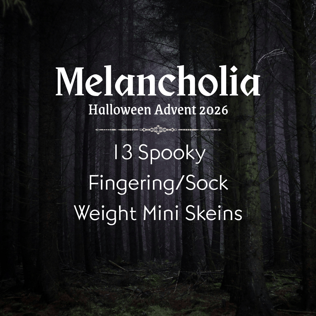 Mountaintop Yarn Minis Melancholia Halloween Advent | 13 Fingering/Sock Mini Skeins Yarn