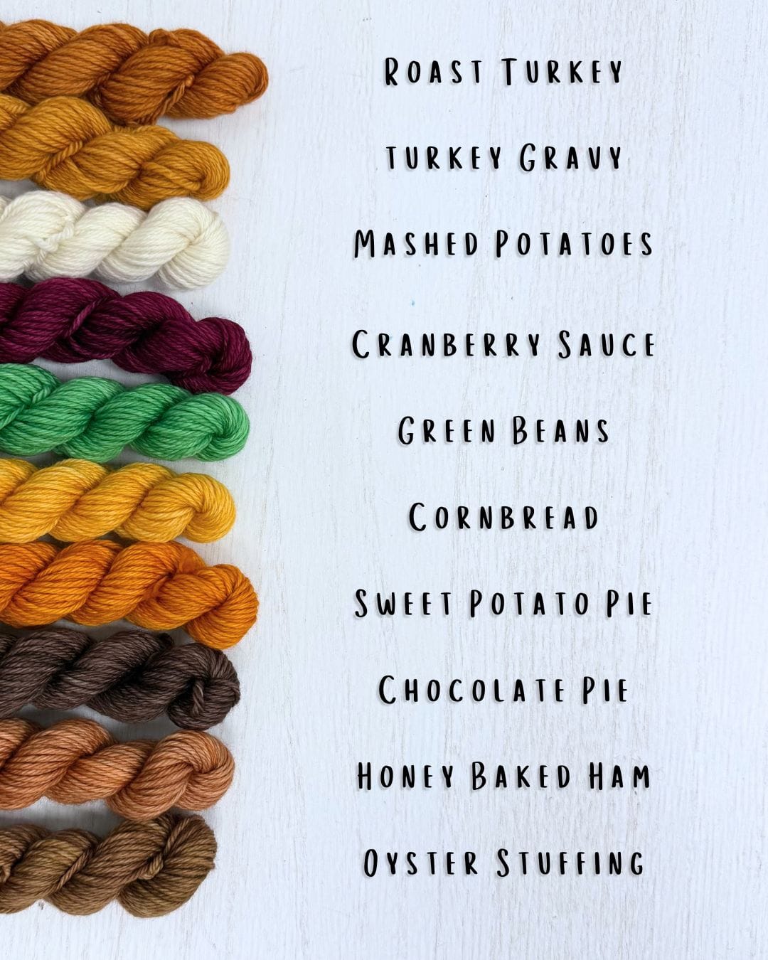 Mountaintop Yarn Minis Thanksgiving Dinner - 10 Worsted Mini Skein Set Yarn