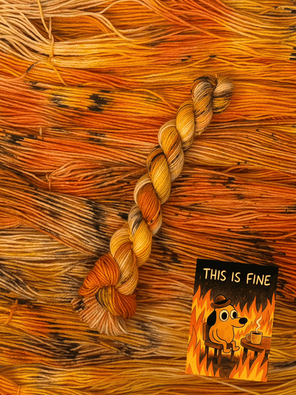 Mountaintop Yarn Minis This is Fine - 20g Mini Skein - Sock/Fingering Yarn