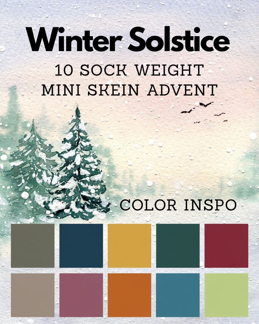 Mountaintop Yarn Minis Winter Solstice Advent - 10 Sock Weight Minis Yarn