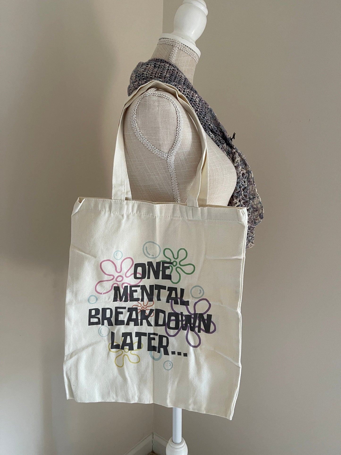 Mountaintop Yarn One Mental Breakdown Later Tote Bag Tote Bags