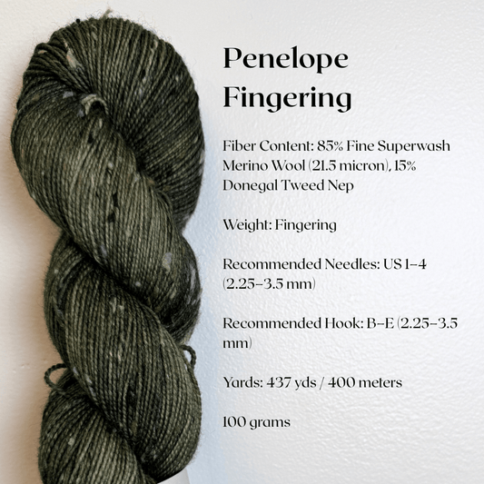 Mountaintop Yarn Penelope Fingering Widow's Ivy Yarn