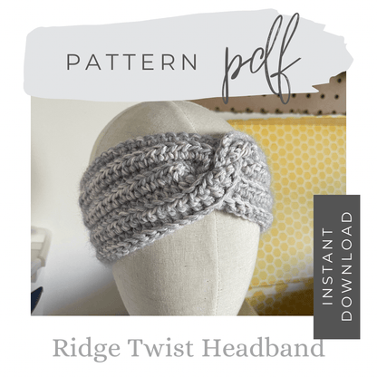 Mountaintop Yarn Ridge Twist Headband Pattern Needlecraft Patterns