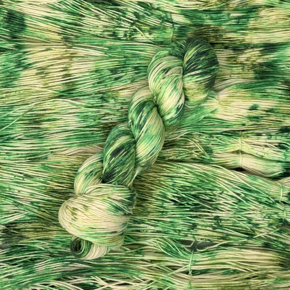 Mountaintop Yarn Soleil Fingering Lime & Coconut Yarn