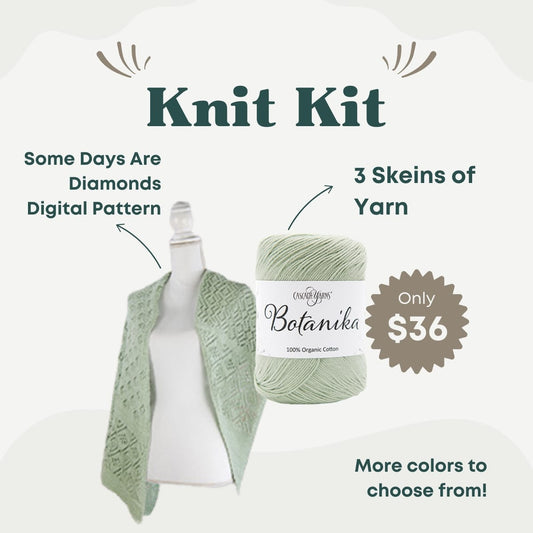 Mountaintop Yarn Some Days are Diamonds Knitting Kit Craft Kits