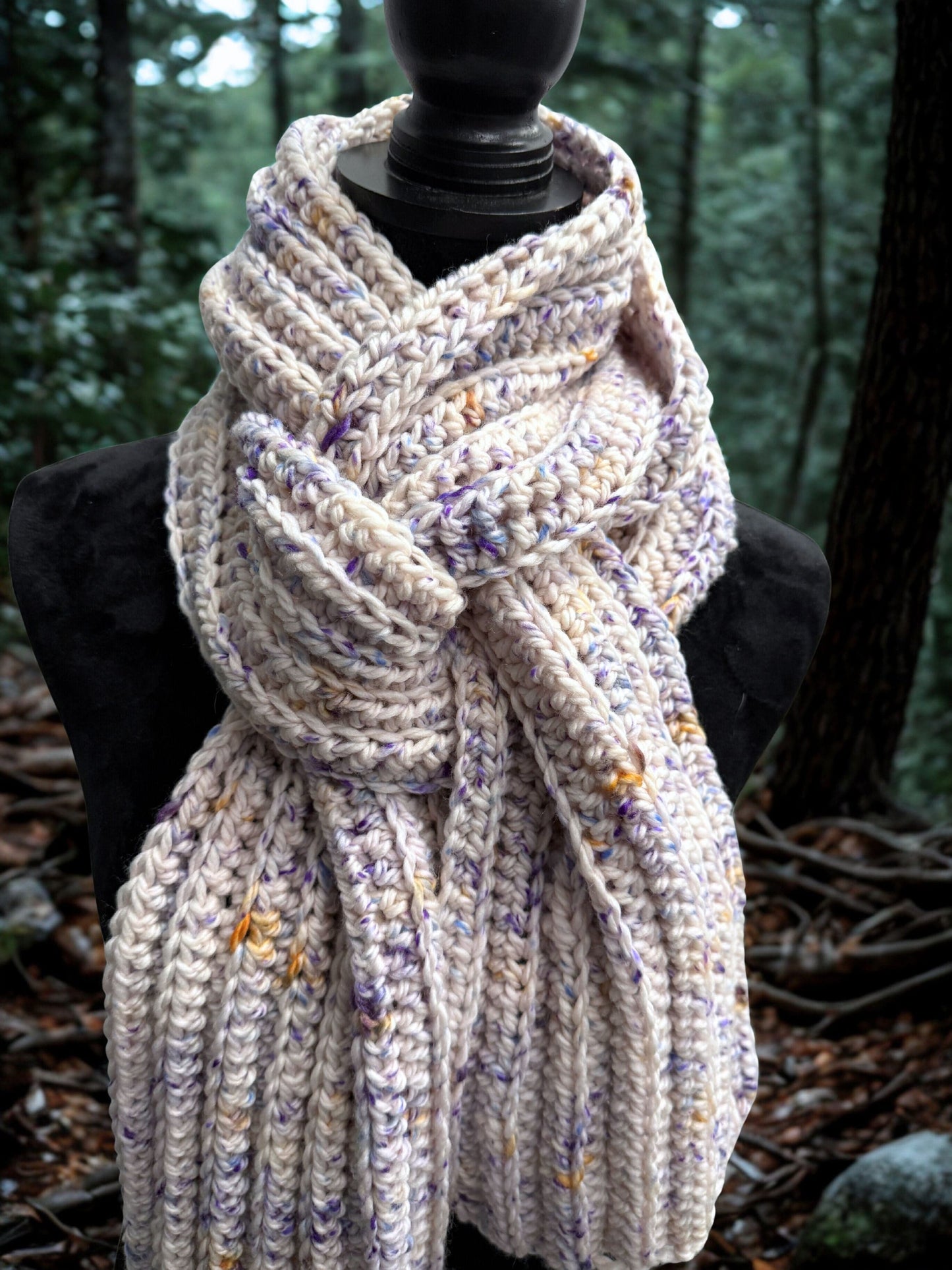Mountaintop Yarn Sunday Stroll Scarf Bundle - Crochet Pattern and Yarn Kit Craft Kits