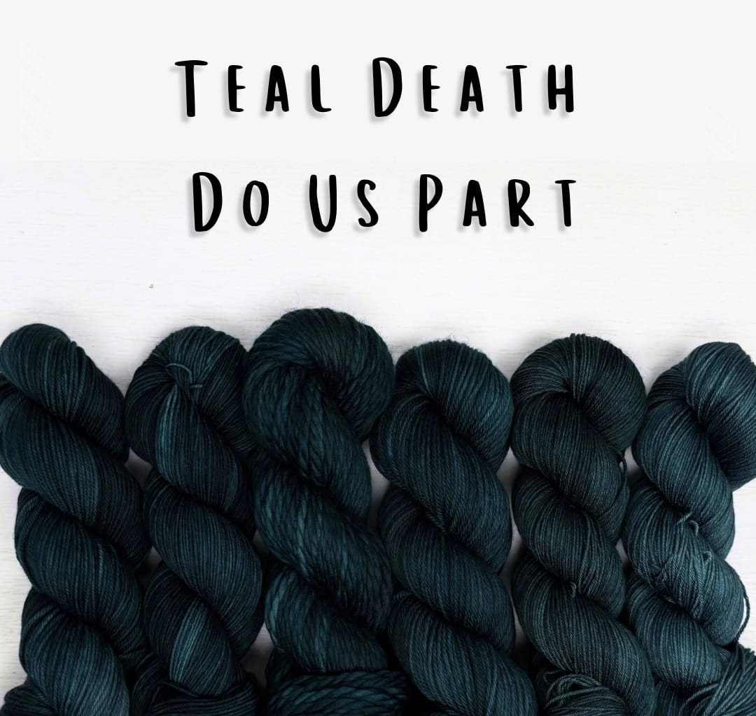 Mountaintop Yarn Teal Death Do Us Part Yarn