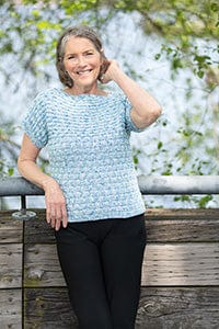 Mountaintop Yarn Textured Tee Knitting Pattern  - Digital Pattern Patterns