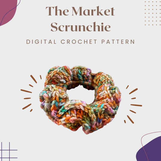 Mountaintop Yarn The Market Scrunchie - Digital Pattern Patterns