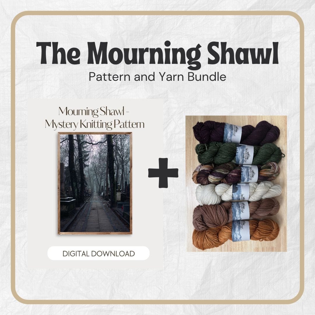 Mountaintop Yarn The Mourning Shawl Kit - Pattern and Yarn Bundle Craft Kits