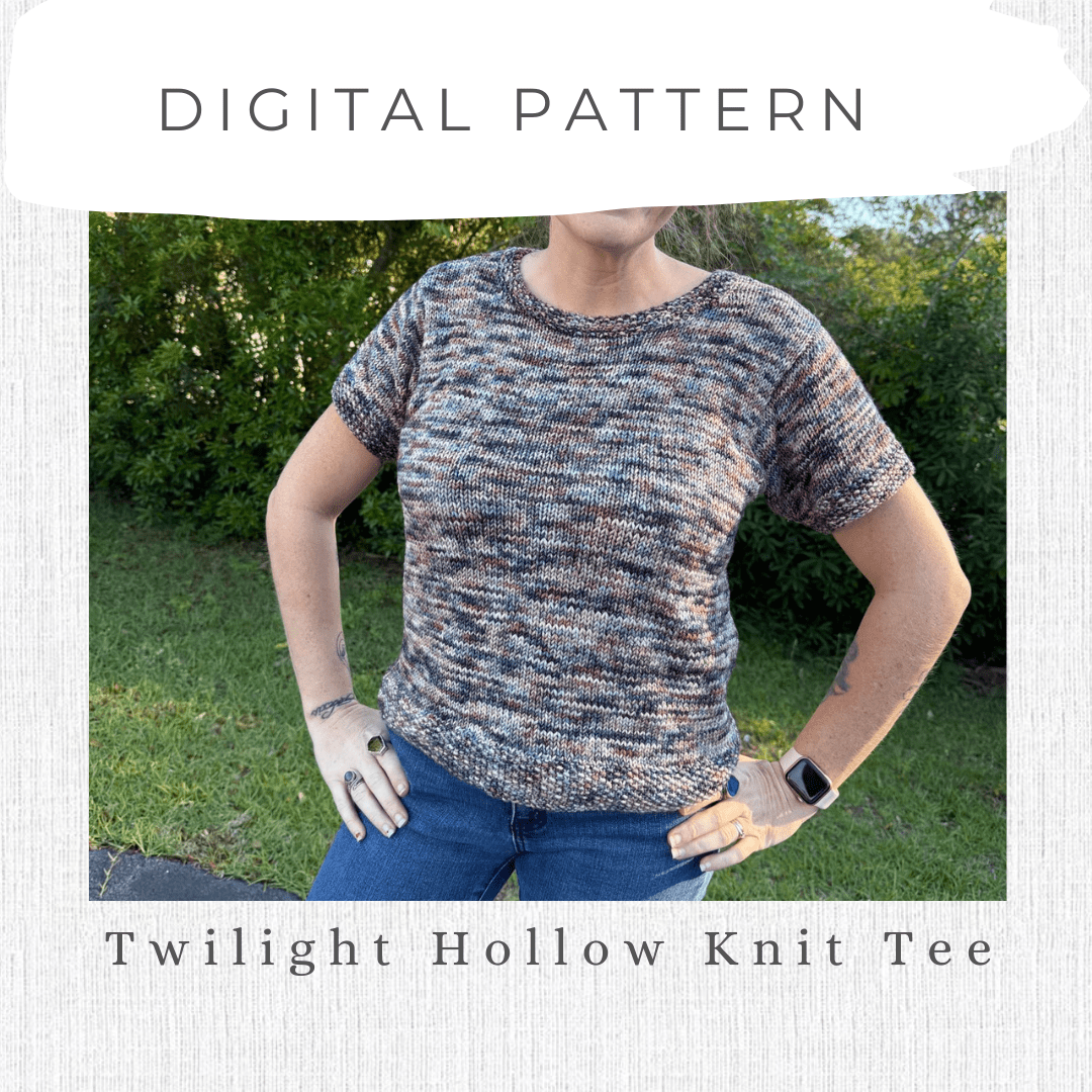 Mountaintop Yarn Twilight Hollow Knit Tee - Digital Pattern Needlecraft Patterns