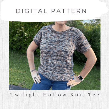 Mountaintop Yarn Twilight Hollow Knit Tee - Digital Pattern Needlecraft Patterns
