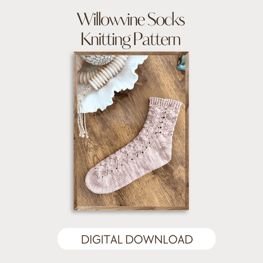Mountaintop Yarn Willowvine Knit Socks - Digital Pattern Needlecraft Patterns