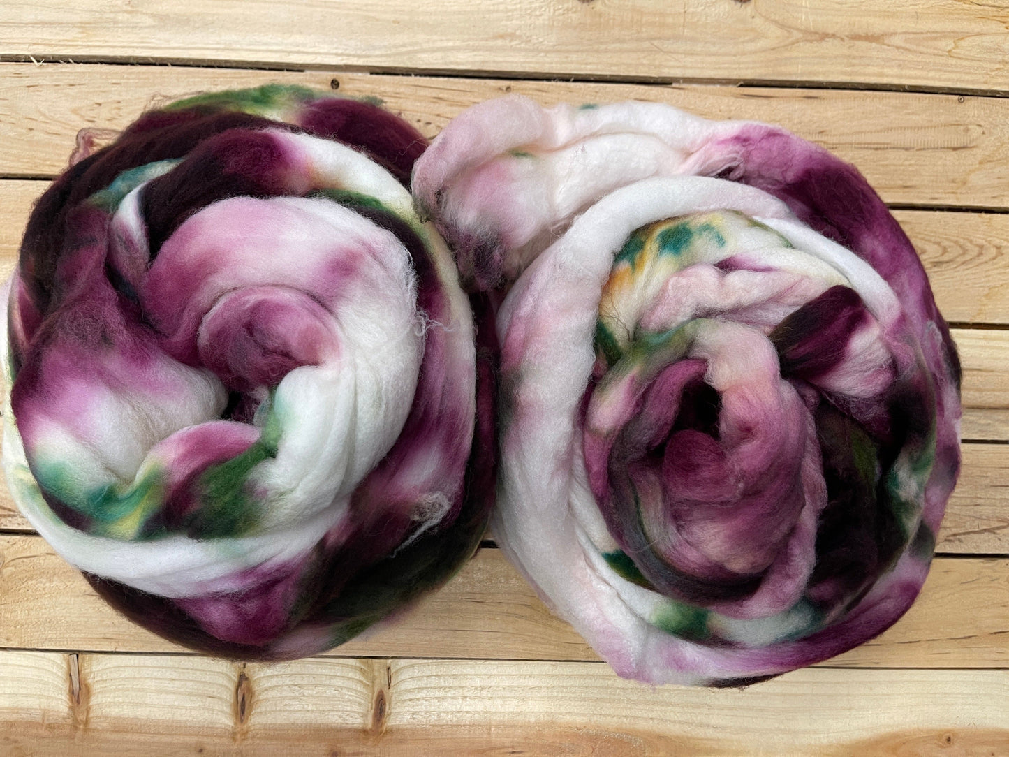 Mountaintop Yarn Wine in the Garden - Superwash and Nylon Combed Top Roving Roving