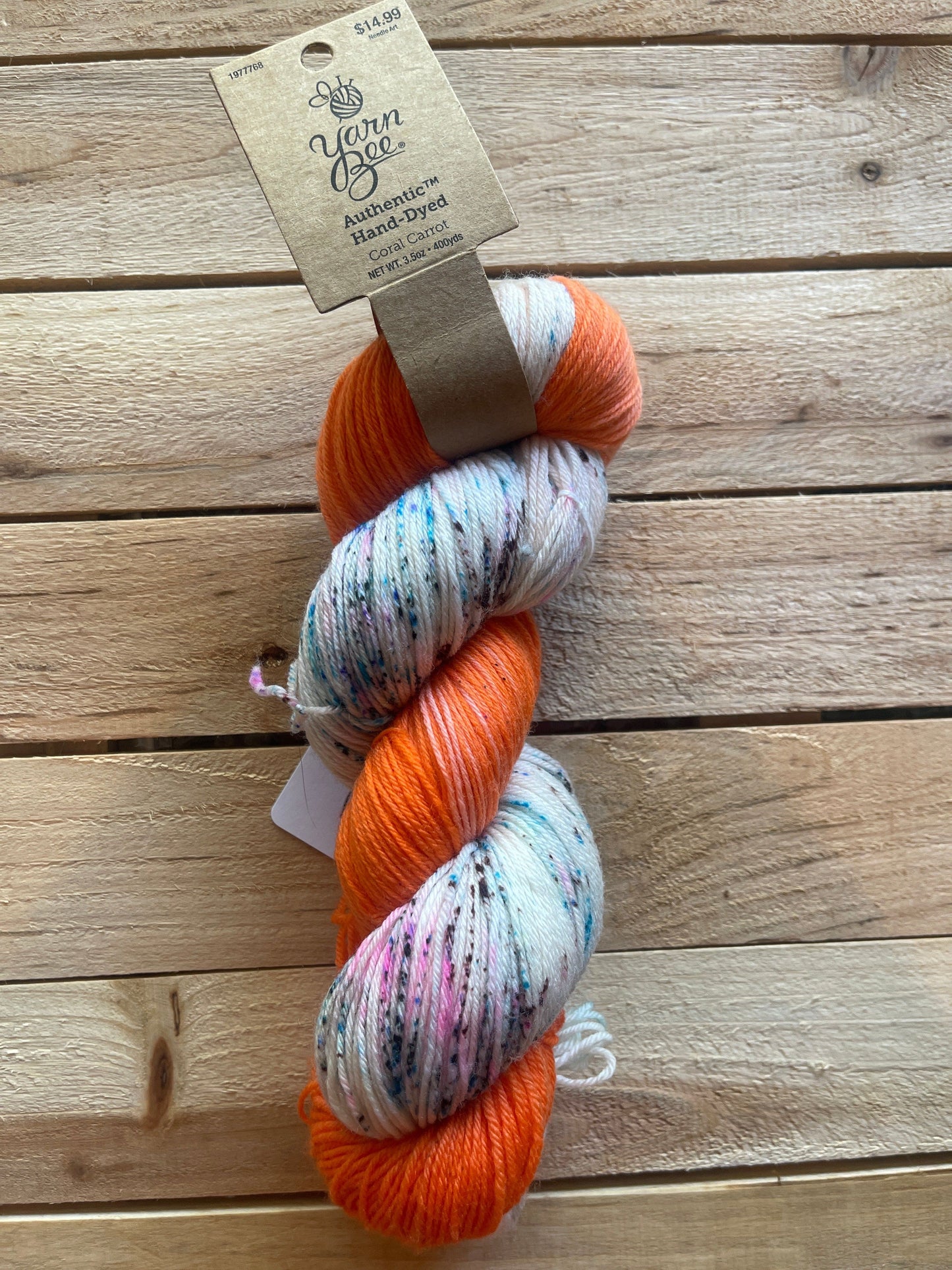 Mountaintop Yarn Yarn Bee - Hand dyed - Coral Carrot Stash Yarn