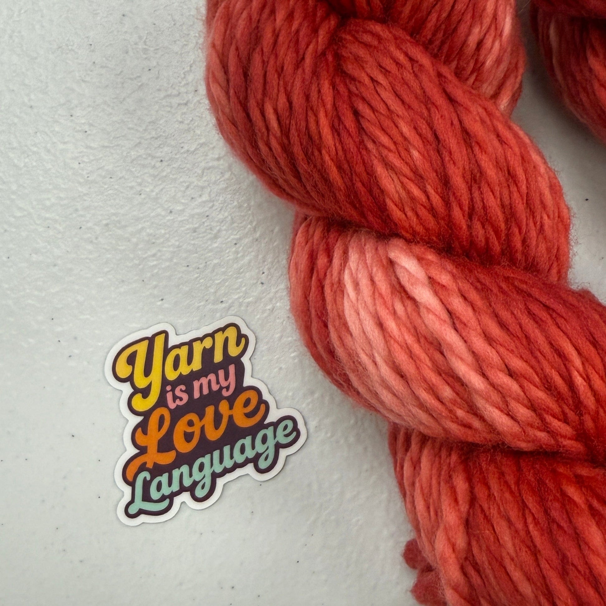 Mountaintop Yarn Yarn is My Love Language Sticker Sticker
