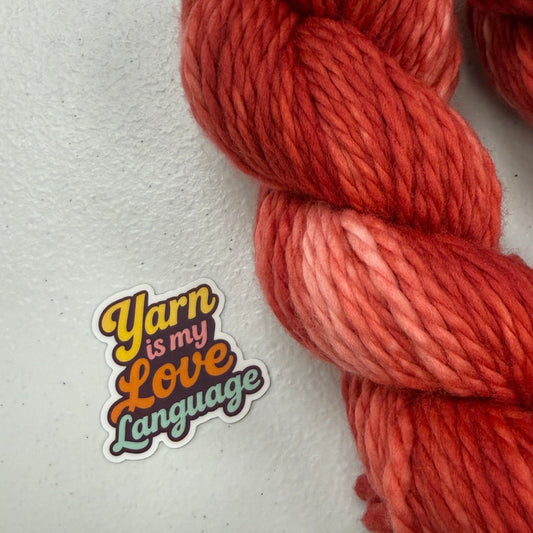 Mountaintop Yarn Yarn is My Love Language Sticker Sticker