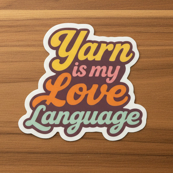 Mountaintop Yarn Yarn is My Love Language Sticker Sticker