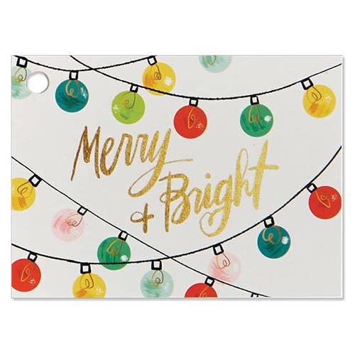 Nashville Wraps Holiday Lights Christmas Print Gift Enclosure Cards Paper products