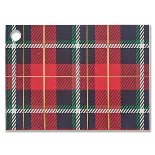 Nashville Wraps Tartan Plaid Christmas Print Gift Enclosure Cards Paper products