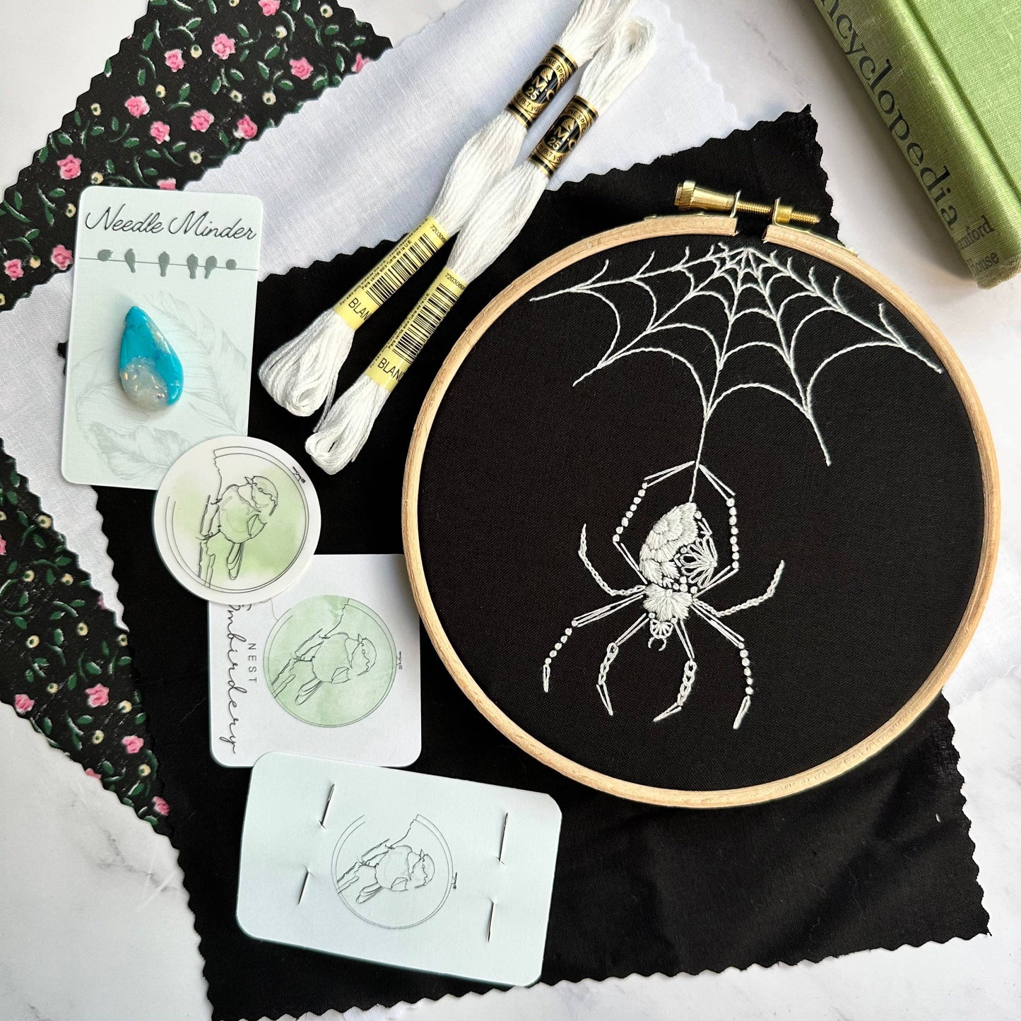 Nest Embirdery Orb Weaver Embroidery Kit Embroidery Kit