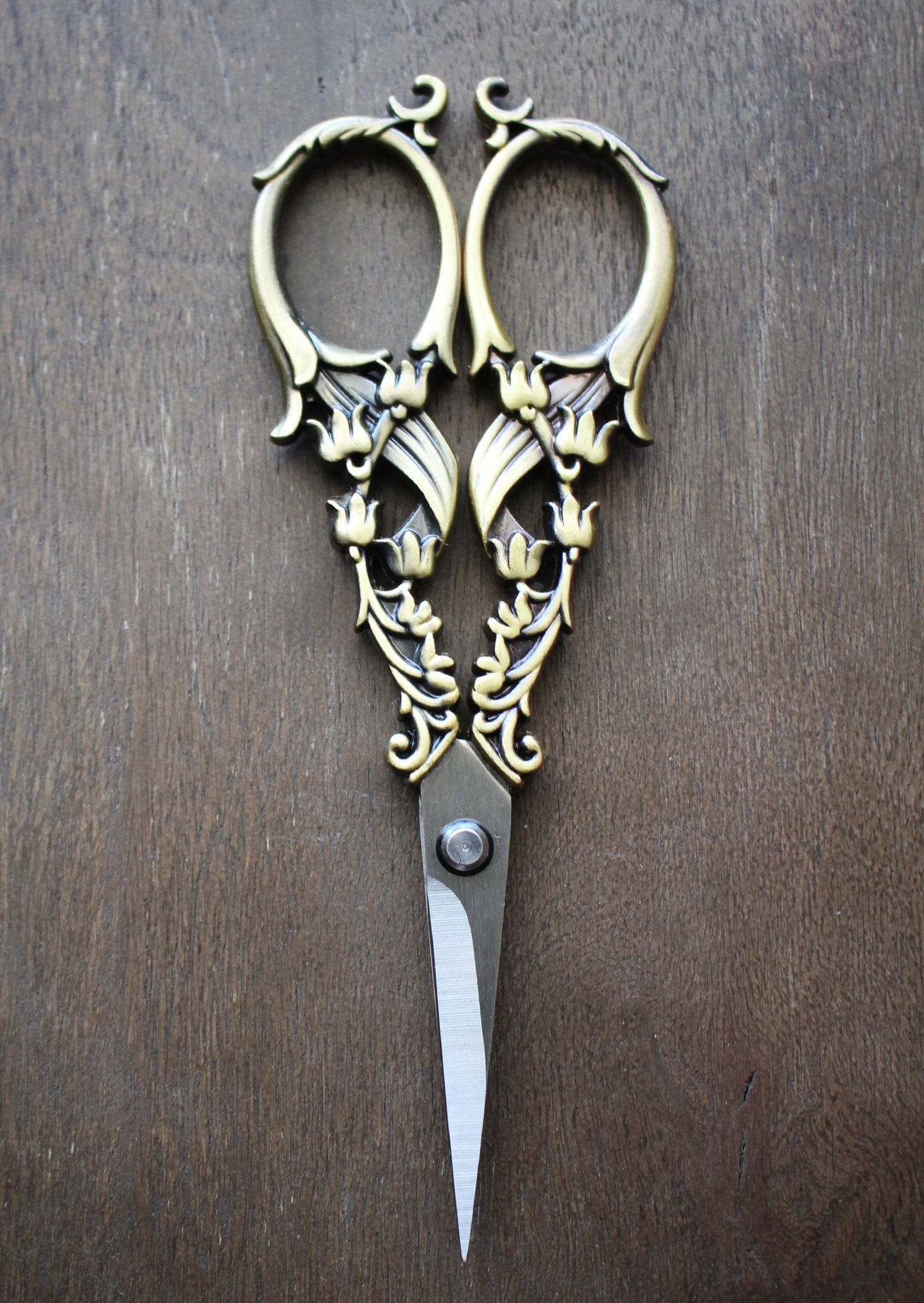NNK Press Antique Gold Tulip Garden Embroidery Scissors Scissors