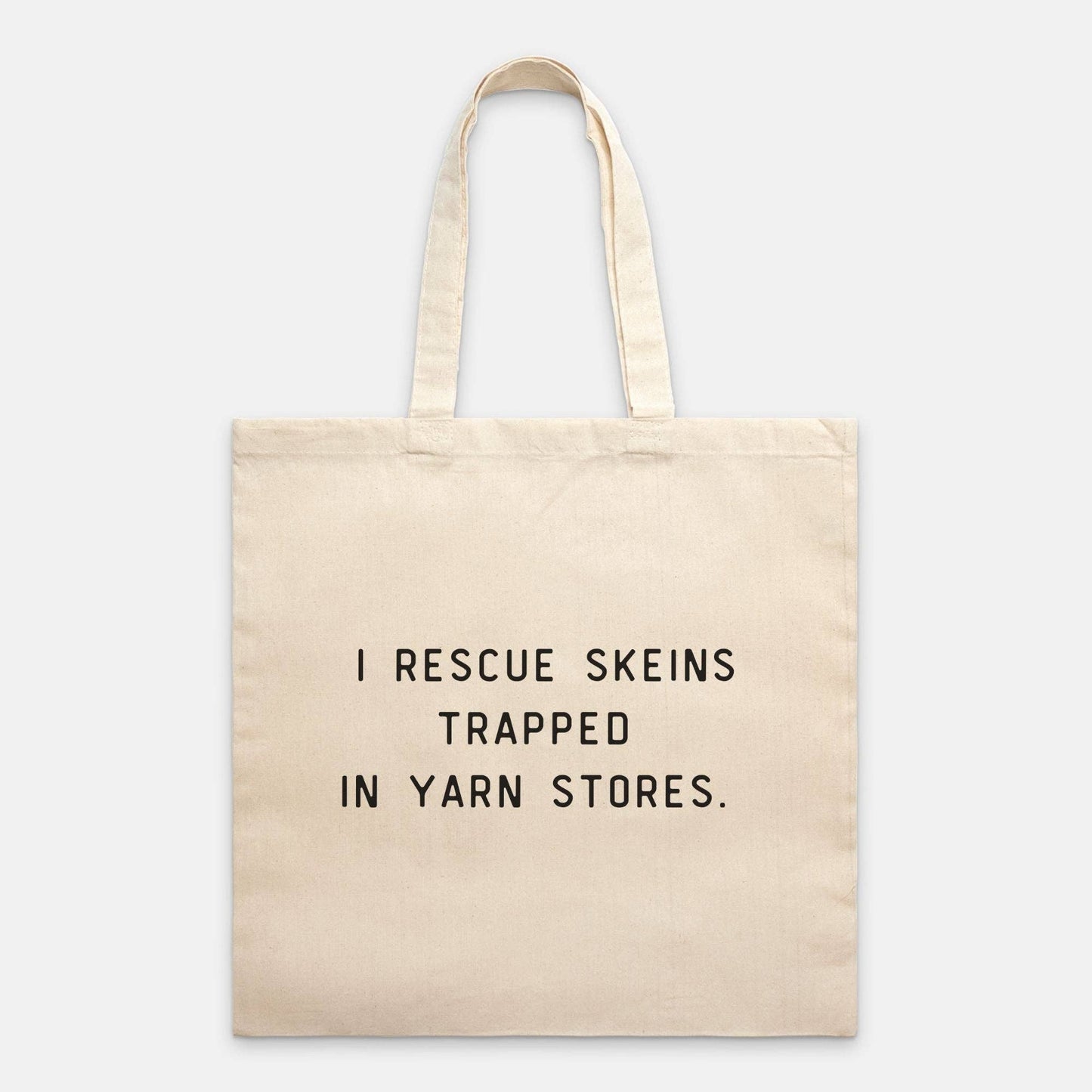 NNK Press "I Rescue Skeins Trapped In Yarn Stores" Tote Tote Bags