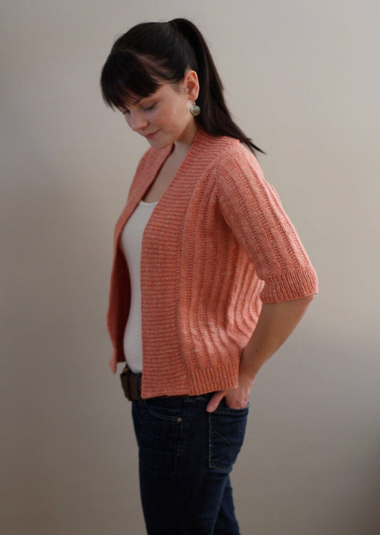 NNK Press Pack of 12 Spring Ribbed Cardigan Knitting Pattern Book