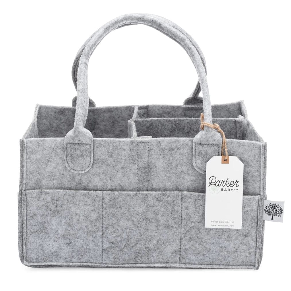 Parker Baby Co. Grey Felt Diaper Caddy - The Perfect WIP Project Bag Project Bags