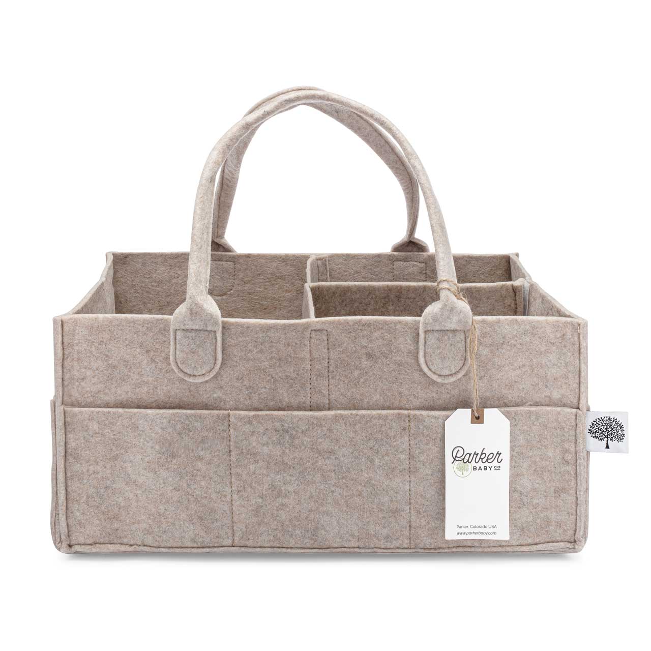 Parker Baby Co. Oatmeal Felt Diaper Caddy - The Perfect WIP Project Bag Project Bags